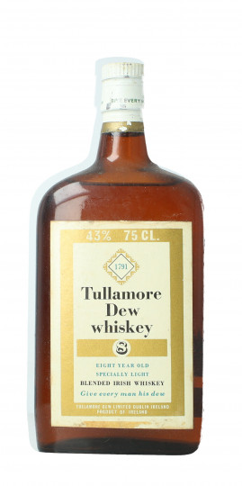 TULLAMORE DEW Finest old Irish Whiskey 8 year old 1970  circa 75cl 43%