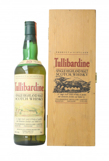 Tullibardine Highland Scotch Whisky 10 Years old Bot in The 90's early 2000 70cl 40% OB-with whisky flask