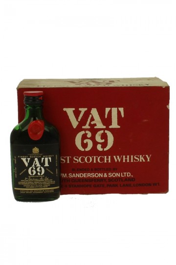 VAT 69 Finest Scotch Whisky Bot 60/70's 12x5cl 43% very old Miniature