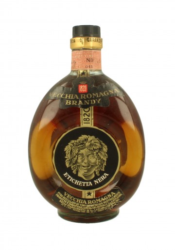 VECCHIA ROMAGNA ETICHETTA NERA 75 CL 40% ITALIAN BRANDY OLD BOTTLE FROM THE 70'S