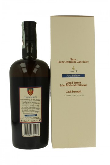 VIEUX SAJOUS 4yo 70cl 56.6% Velier - Totally aged in Haiti