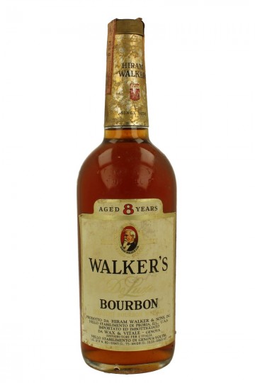 Walker's de luxe Straight Bourbon Whiskey 8 years old bot 60/70's 75cl 43%