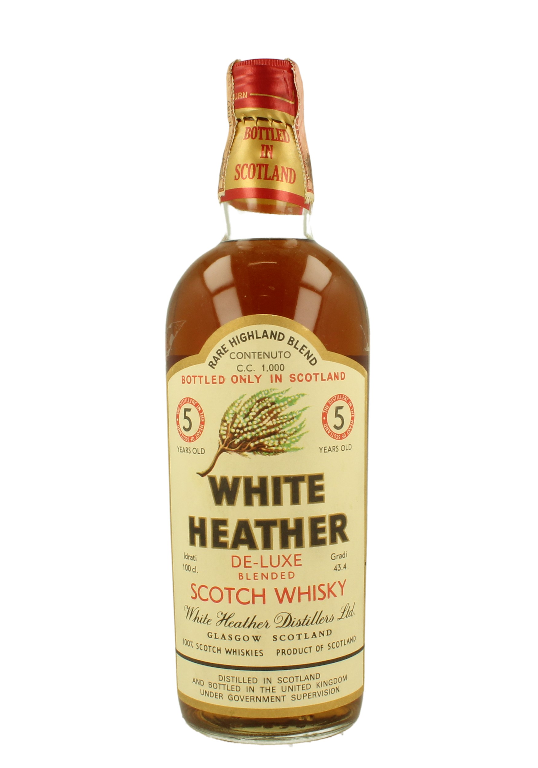 WHITE HEATHER Bot.60's 100cl 43.4 Blended Products Whisky