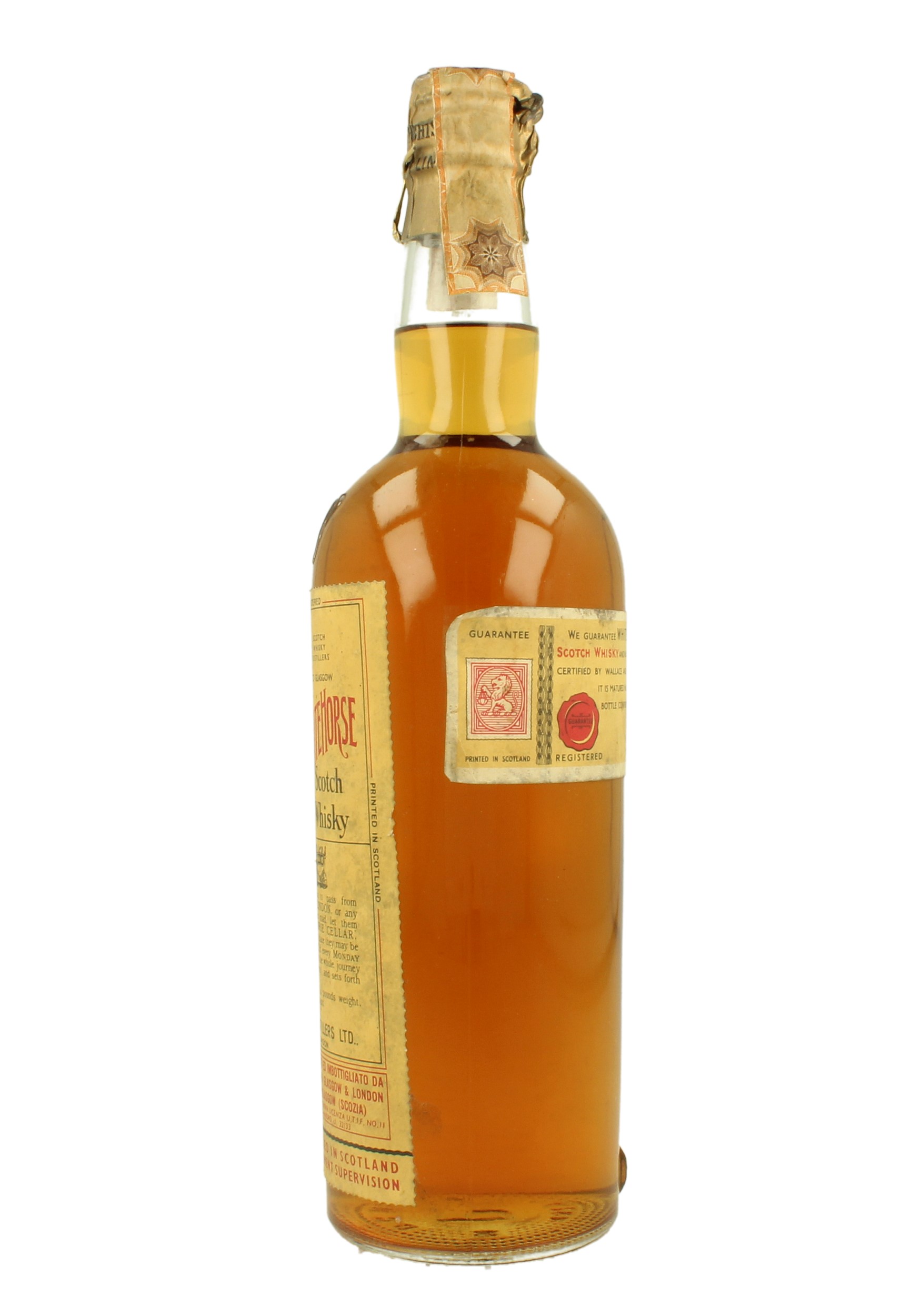WHITE HORSE SPRING CAP Bot.60's 75cl 43 Blended Products Whisky Antique, Whisky & Spirits