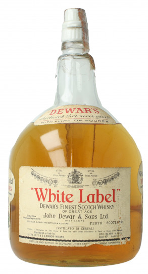 White Label Dewar Blended Scotch Whisky - Bot.60's or 70's 2 litres 43% OB-