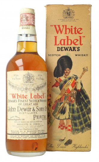 White Label Dewar  Blended  Scotch  Whisky Bottled 1950 circa 75cl 43% Spring cap- Very rare