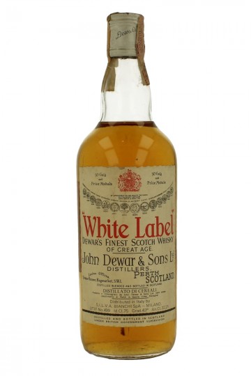 WHITE LABEL JOHN DEWAR Bot. in the  60'S /70's 75cl 43% silva import