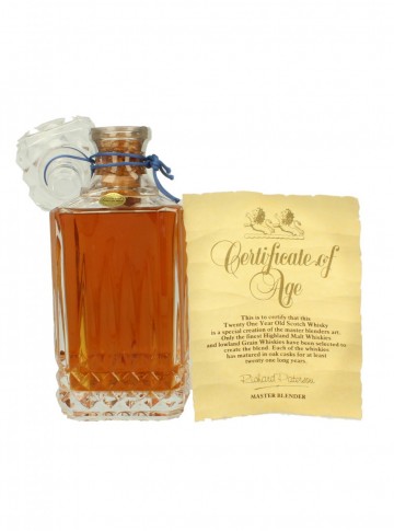 Whyte & Mackay  21yo 100cl Richard Patterson Crystal Decanter - Blended