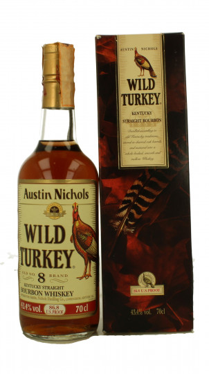 WILD TURKEY Kentucky Straight Bourbon Whiskey 8 Year Old Bot in The 90's early 2000 70cl 43.4%