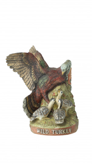 WILD TURKEY Kentucky Straight Bourbon Whiskey 8 year Old Bottled 1984 75cl 50.5% OB- Ceramic decanter Cork Broken