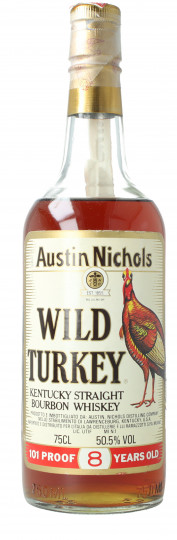 WILD TURKEY Kentucky Straight Bourbon Whiskey 8 Years Old - Bot.70-80's 75cl 50.5%