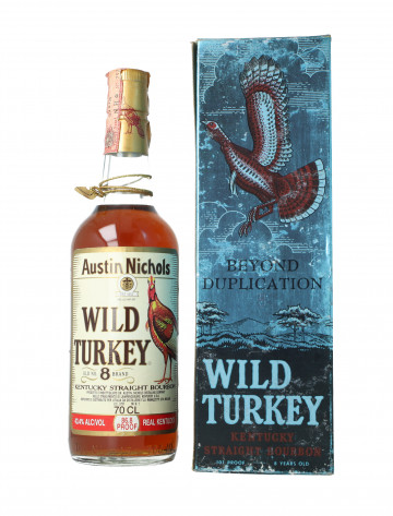 WILD TURKEY Kentucky Straight Bourbon Whiskey 8 Years Old Bottled 1990 early 2000 70cl 86.8 US-proof