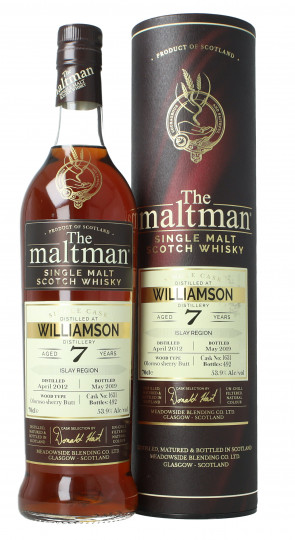 Williamson LAPHROAIG   Islay Scotch Whisky 7 year old 2012 2019 70cl 53.9% The Maltman -cask 1631