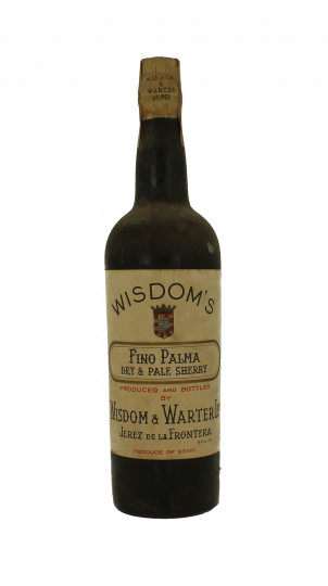 Wisdom's  Sherry Wine Bot 60/70's 75cl Fino Palma