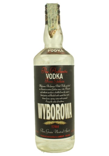 WYBOROWA Bot.90/00's 70cl 40% - Polish Vodka