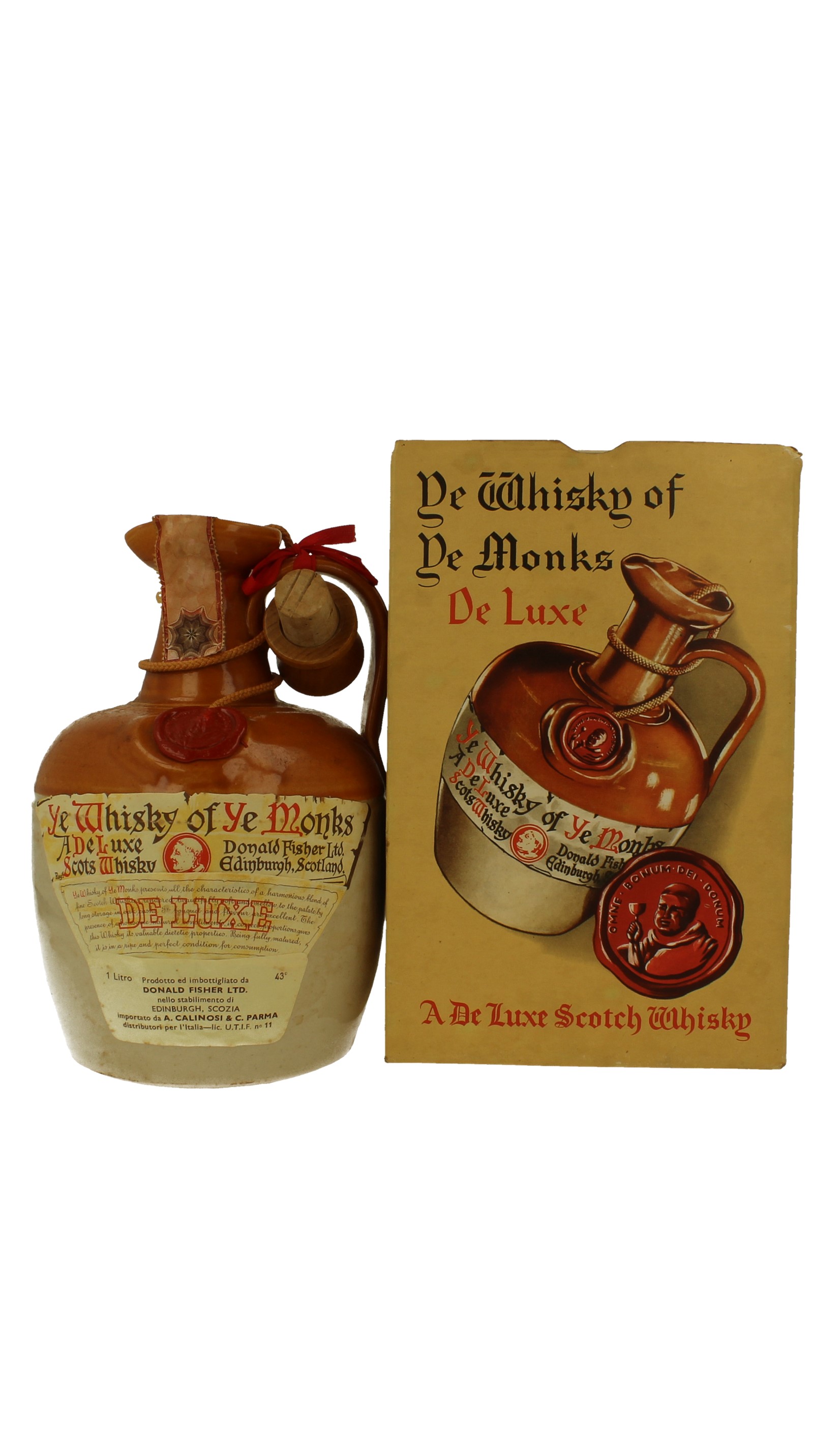 Ye Monks De Luxe Scotch Whisky Bot 60/70's 75cl 43% CERAMIC
