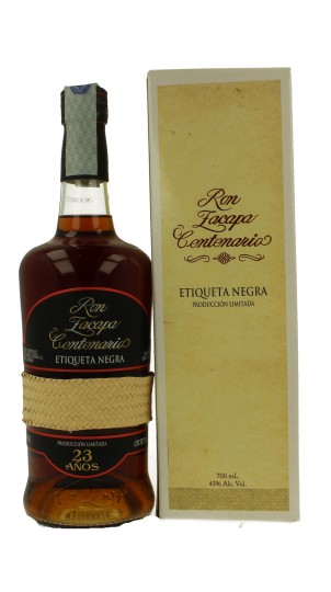 Zacapa  Rum 23 Years Old 70cl 40% Centenario Etichetta Negra Ring  in palm leaf
